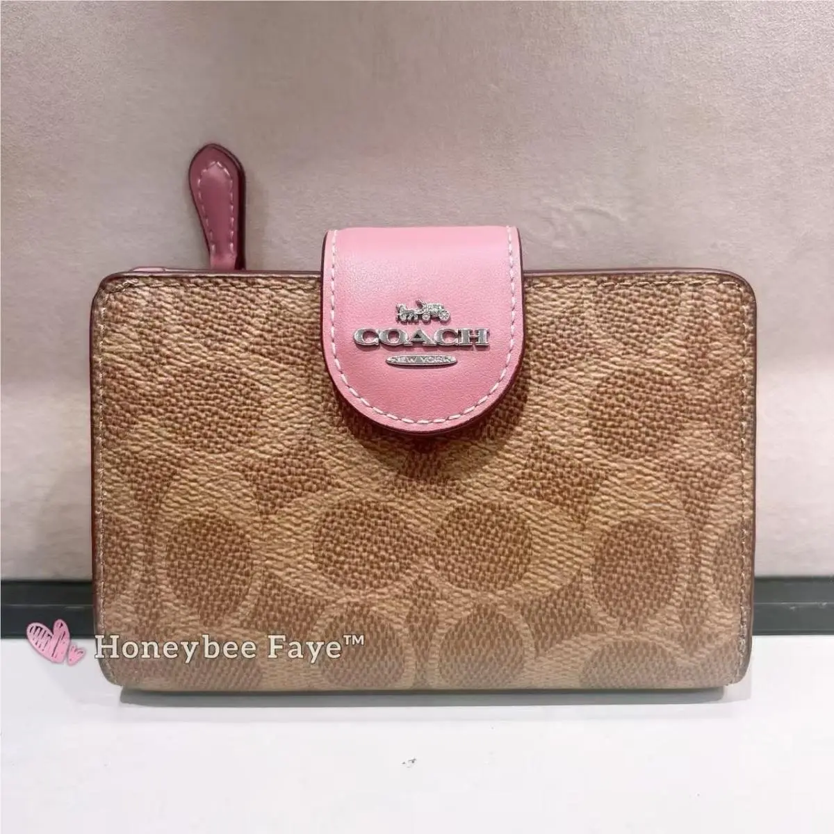 Coach Medium Corner Zip Wallet In Signature Canvas CW786