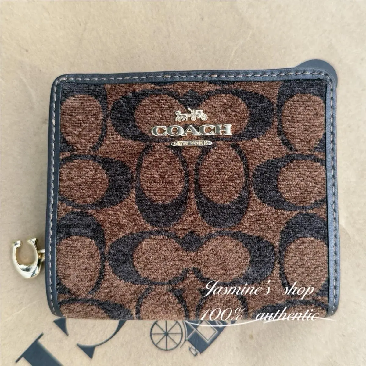 Coach Snap Wallet In Signature Chenille CCQ32