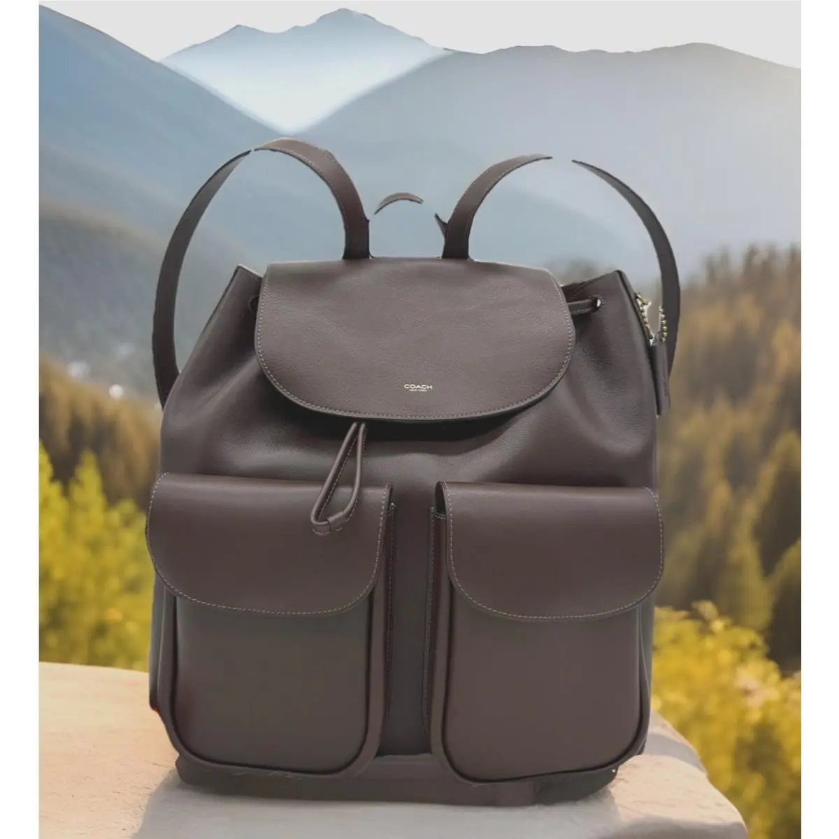 Coach Women’s Crosby Grain Leather Backpack In Maple/ Brass