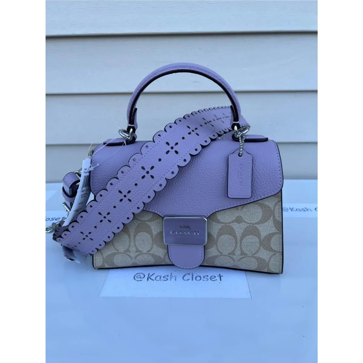Coach Satchel Top Handle Bag with Crossbody Strap in Signature Canvas