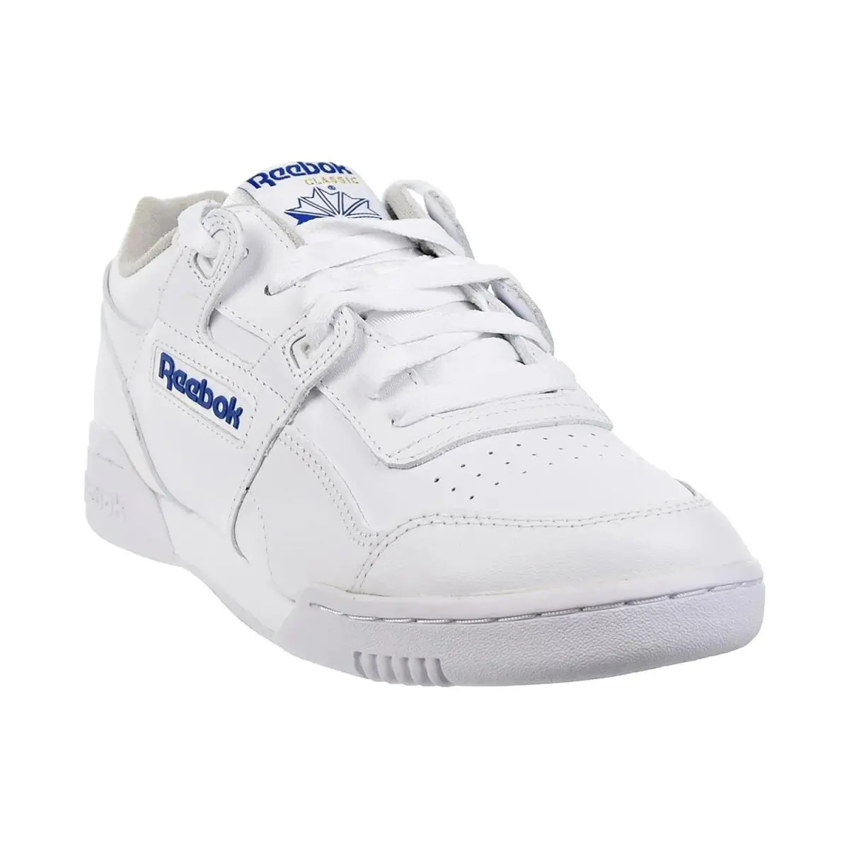 Reebok Workout Plus 2759 Sneakers Men`s White Royal Leather Lifestyle Shoes