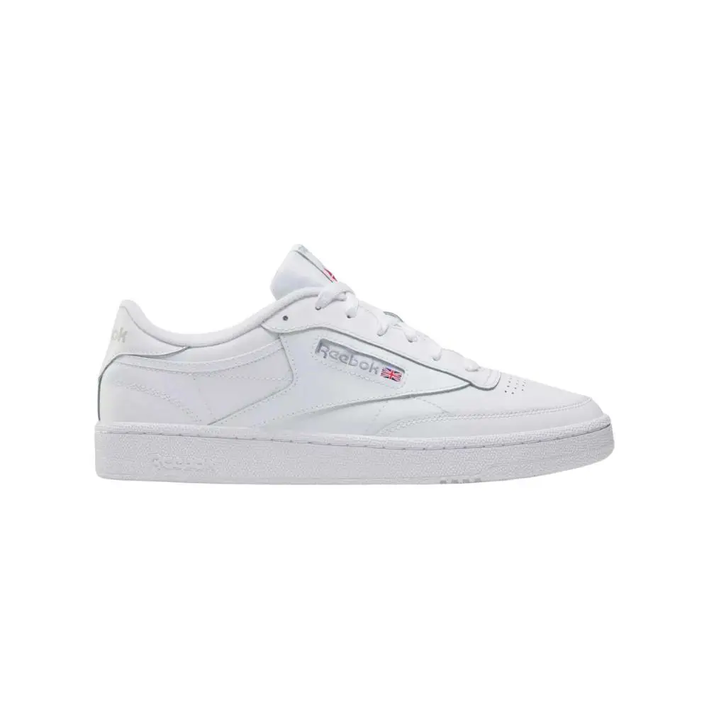 Reebok Men`s Club C 85 Tennis Shoes Casual Fashion White/sheer Grey - White/Sheer Grey