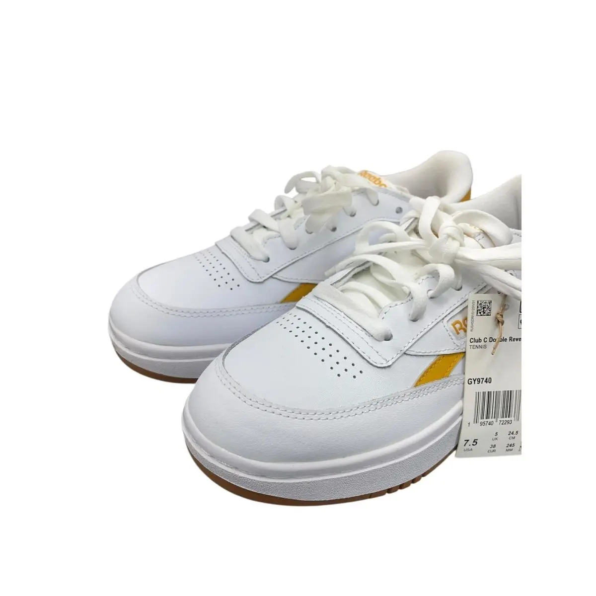 Reebok shoes - Club C double - Club double - LIH98 - White/Bright Ochre/Gum (UPC: 195740722937) 2