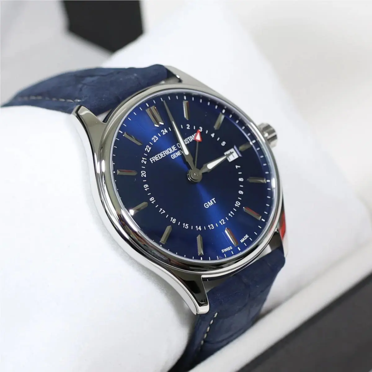 Men`s Blue Dial Gmt Classic Watch FC-252NS5B6 by Frederique Constant