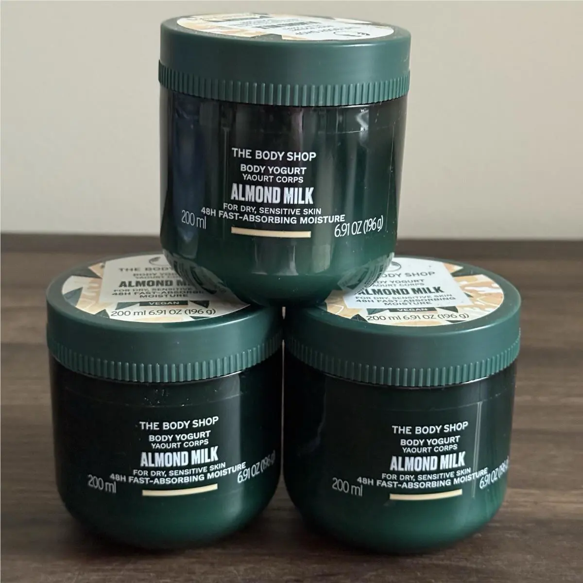 3 The Body Shop Almond Milk Body Yogurt Moisturizer 6.91 oz / 200 ml by THE BODY SHOP