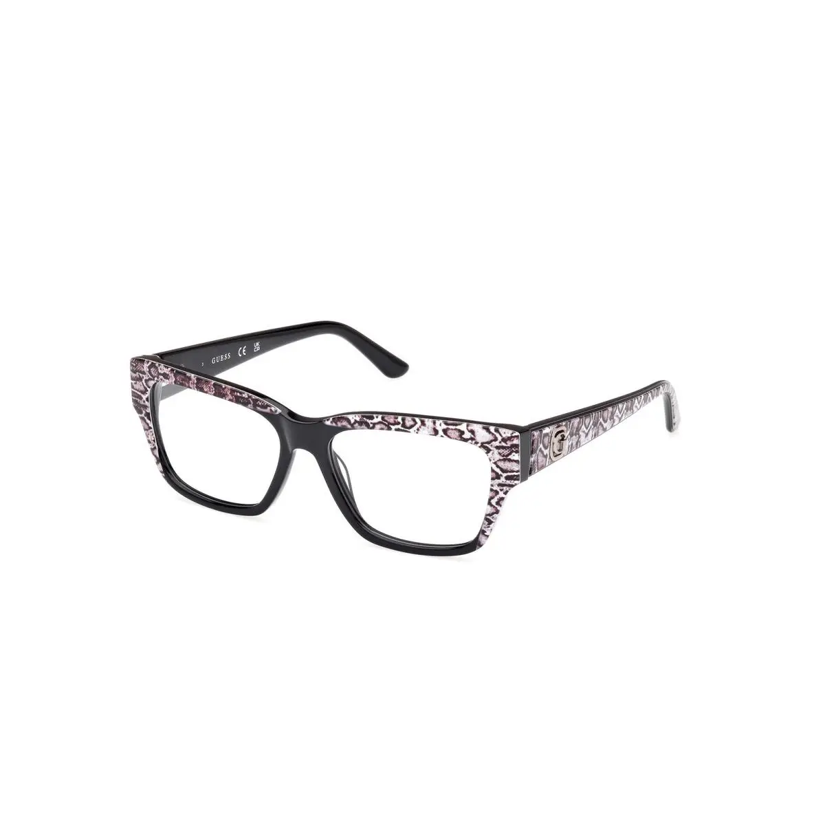 GU 50126 Shiny Black / Animal/monocolor 005 Size 53 Eyeglasses by Guess