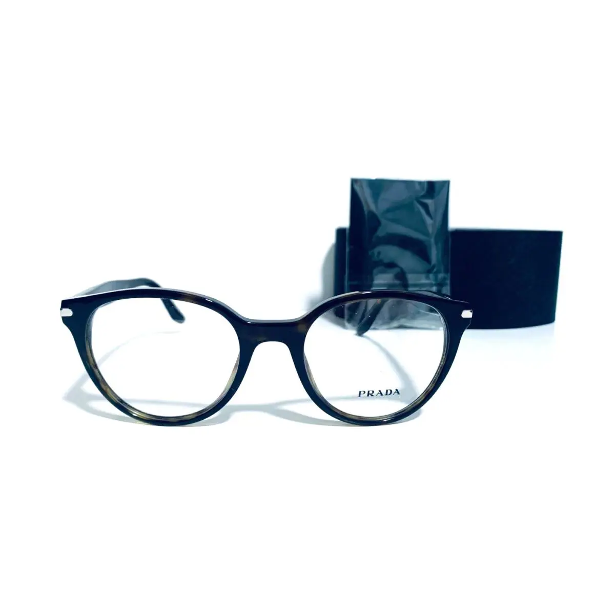Prada Journal Vpr 07T 2AU-1O1 Havana Cat Eye RX Eyeglasses 50-19-140 MM Italy - Frame: Brown