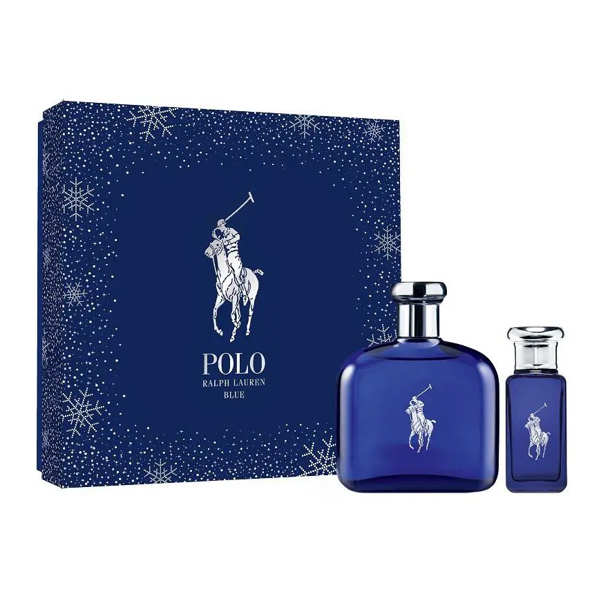 Polo Blue Ralph Lauren Men 2 Pieces Set 4.2 oz 1.0 oz Eau De Toilette Spray