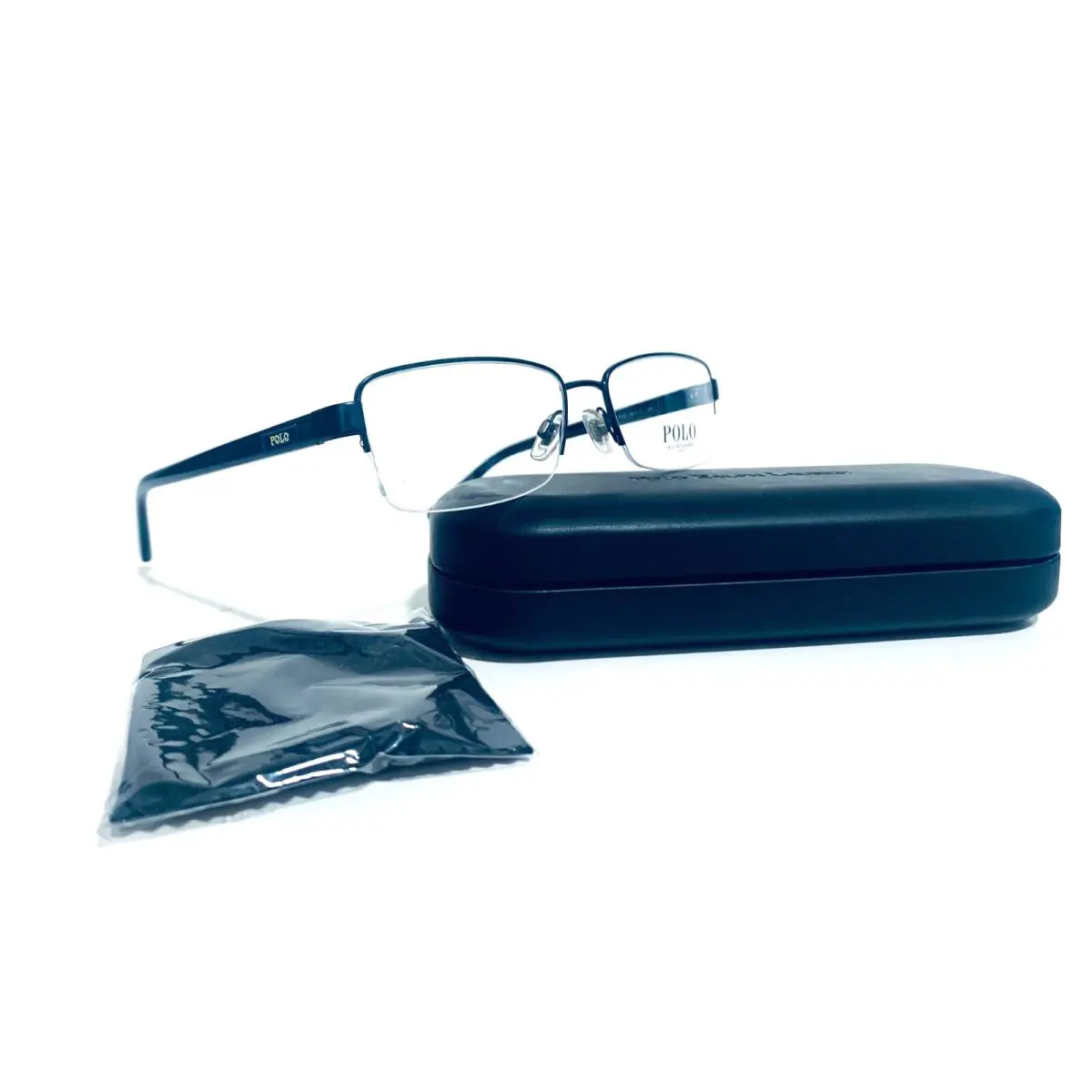 Polo Ralph Lauren PH 1159 9119 Dark Blue Half Rim RX Eyeglasses 56-17-145 W/case