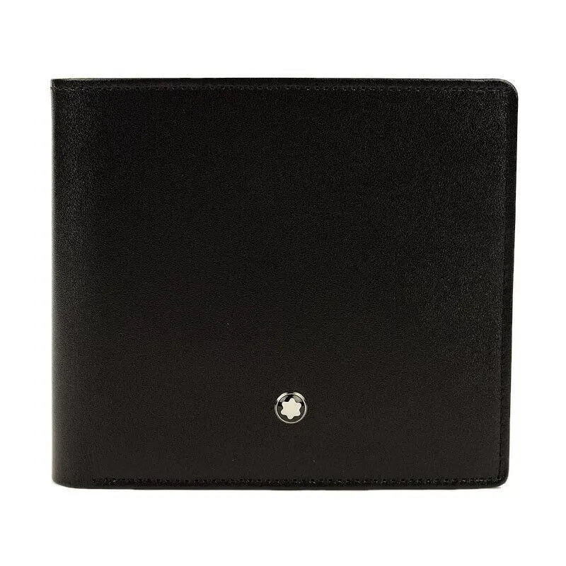 Montblanc Mens Black Meisterstuck Double Billfold Wallet Coin Pocket