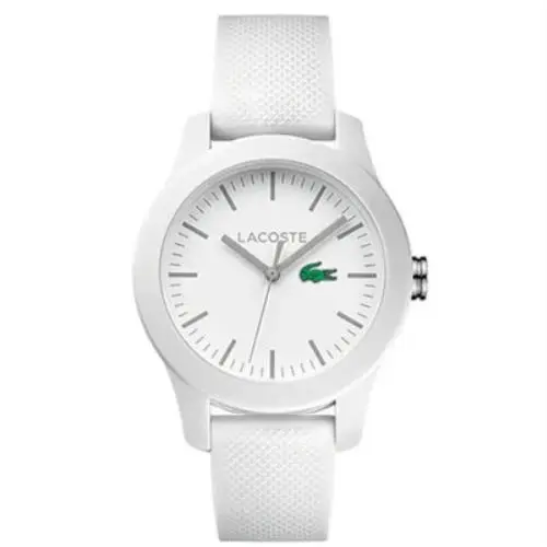 Unisex L.12.12. 2010984 TR90 White Silicone Strap Watch 42mm by Lacoste
