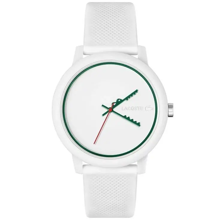 Lacoste 12.12 Studio Men`s Quartz Watch Quartz Case with Rubber Strap 42mm Whit
