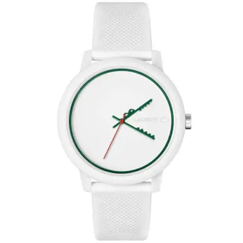Lacoste Unisex L.12.12. 2011069 White Silicone Strap Watch 42mm