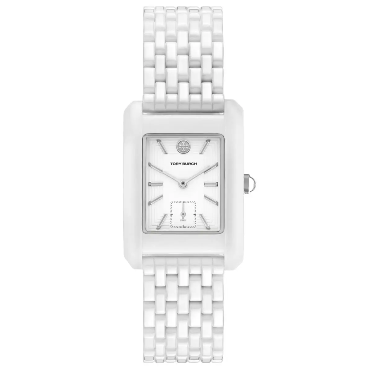 Tory Burch Eleanor TBW1088 White Dial Ceramic Bracelet 31MM Womens Watch - Dial: White, Band: White, Bezel: White