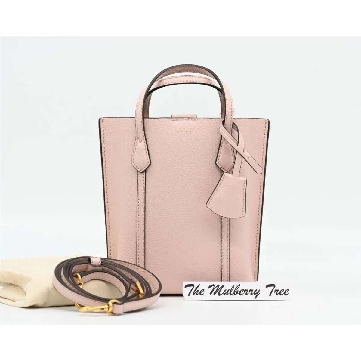Perry Mini NS Leather Crossbody Tote Shell Pink 142616 Purse by Tory Burch