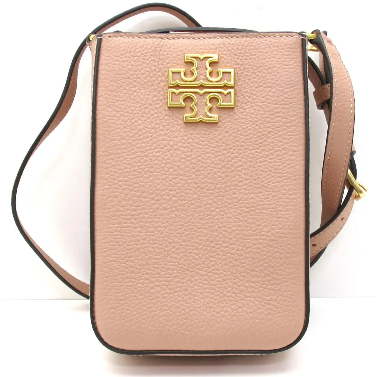 Tory Burch Women`s Britten Leather Phone Crossbody Pink Light Meadowsweet