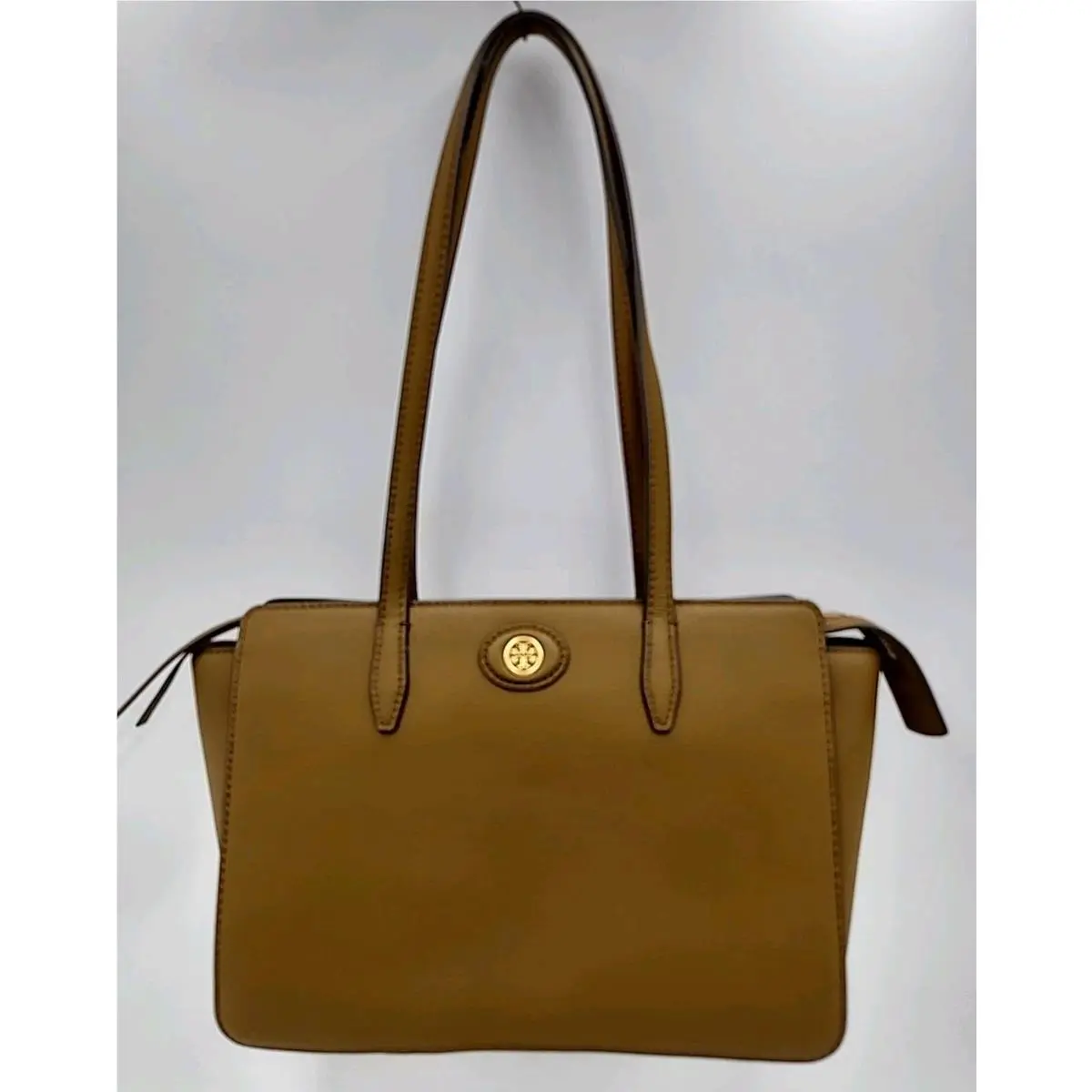 Tory Burch Small Robinson Pebbled Leather Tote Bag -bistro Brown 143241