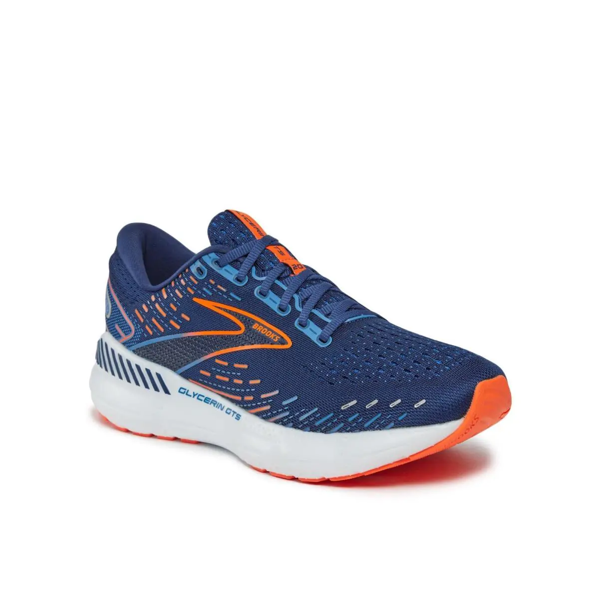 Brooks Glycerin Gts 20 110383-1D-444 Sneakers Men`s Palace Blue Running Shoes - Blue