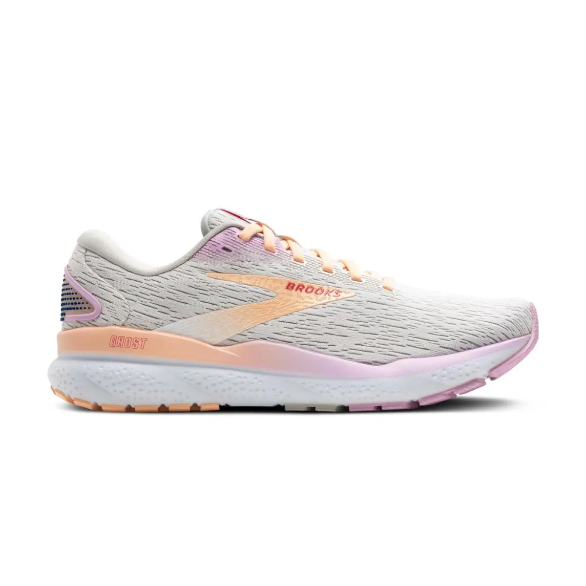 Brooks Ghost 16 120407-1B-186 Sneakers Women`s White Gray Orchid Running Shoes