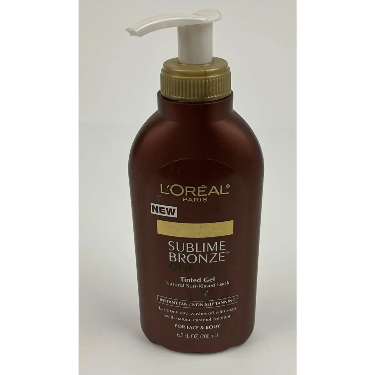 L`oreal Sublime Bronze One Day Tinted Gel Instant Tan For Face Body 6.7oz