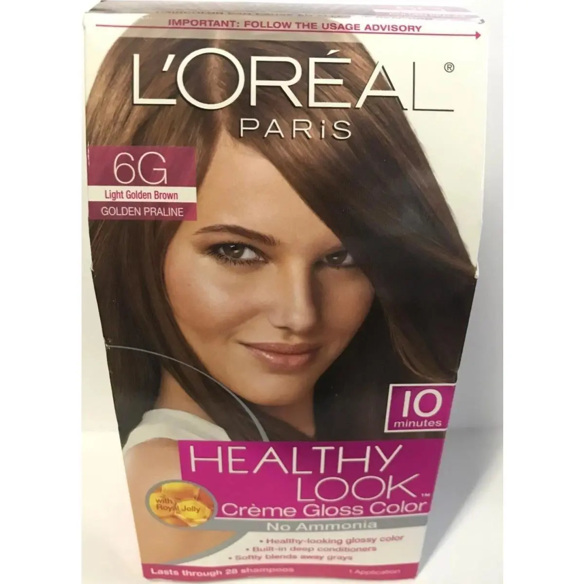 3 Three X L`oreal Healthy Look Creme Gloss 1 Application 6G Light Golden Brown