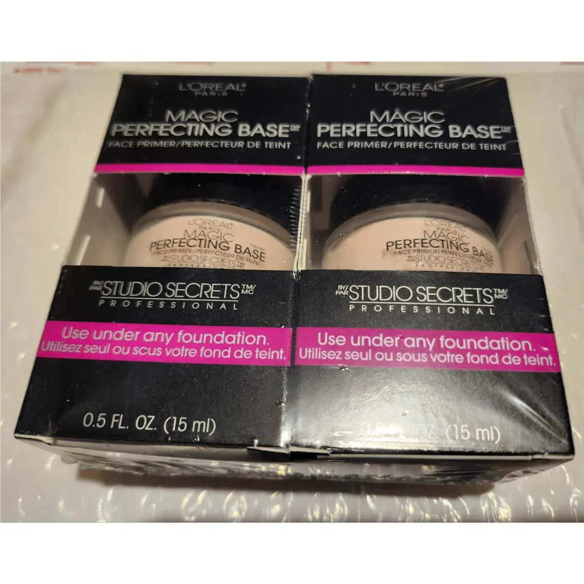 2 Pack Loreal Magic Perfecting Base 0.5 fl oz Each 890 Fast