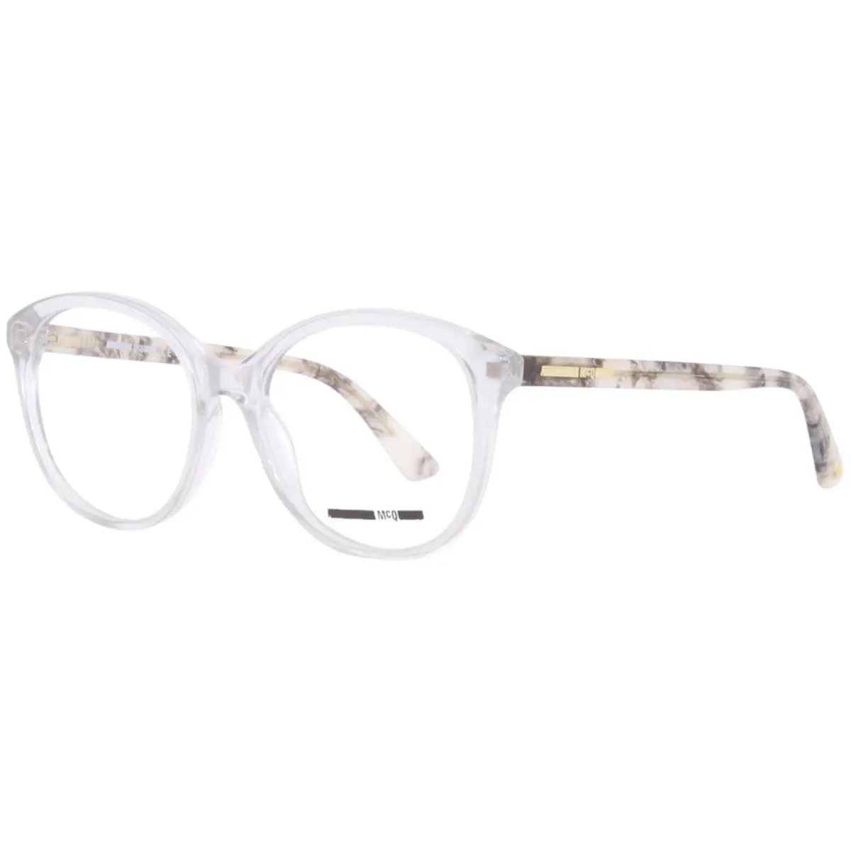 Alexander Mcqueen Mcq MQ0275O 004 Eyeglasses Women`s Grey Transparent Full Rim Round Shape 53mm by Alexander McQueen