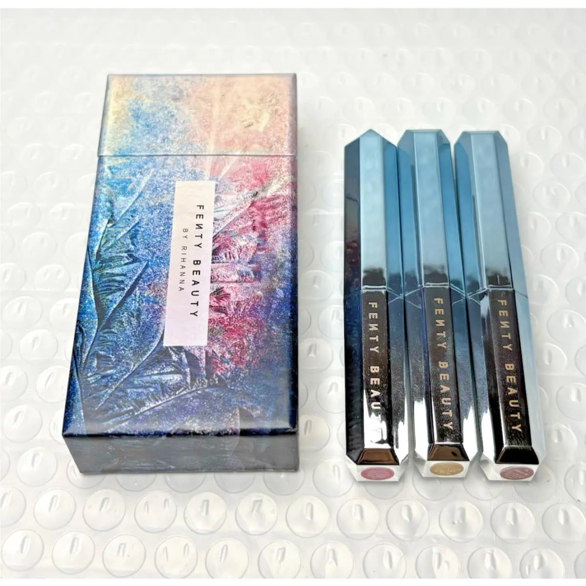 Fenty Beauty Snow Daze Frosted Metal Lipstick 3 Piece Limited Edition