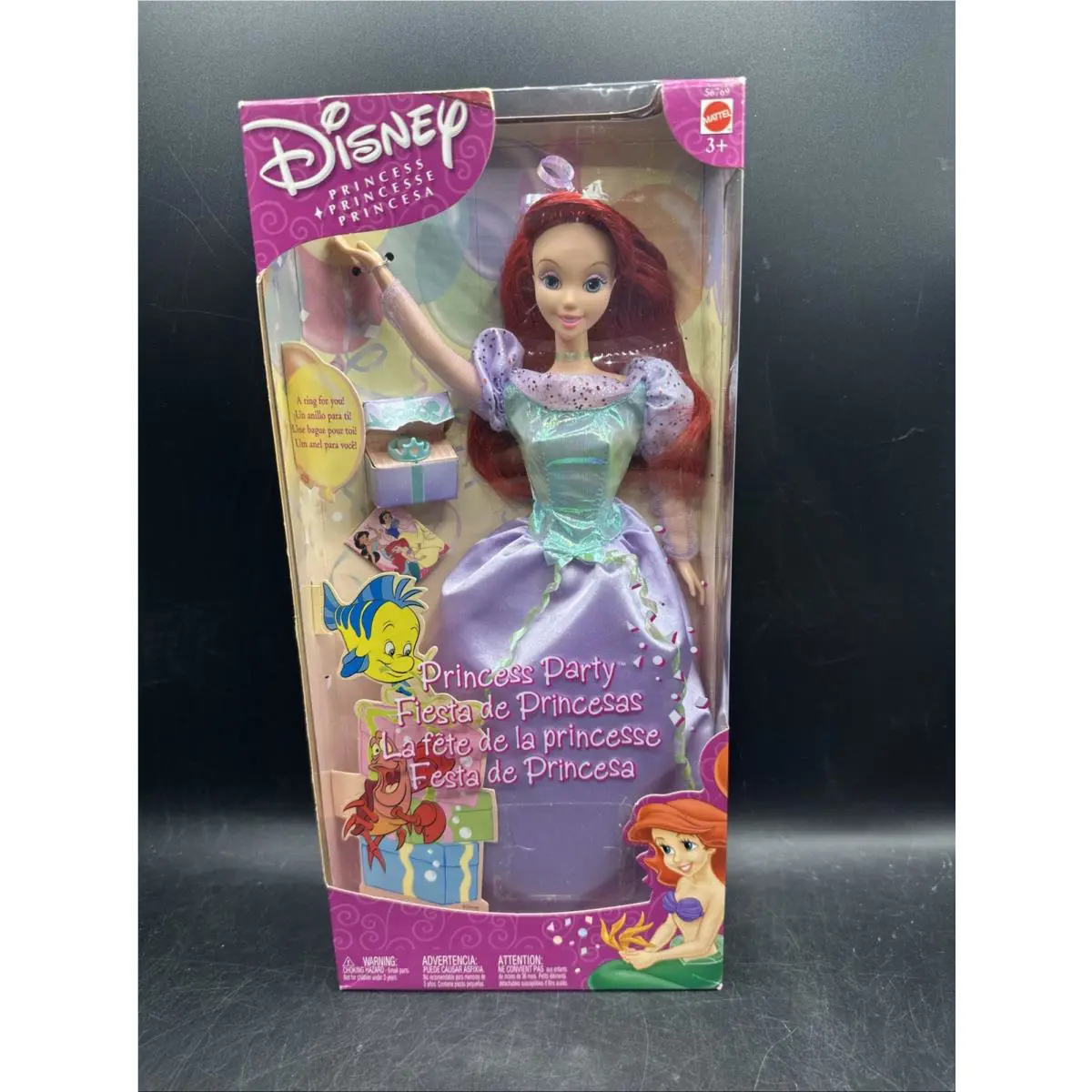 Vintage 2002 Mattel Disney Princess Party Ariel 11.5 Doll 56769