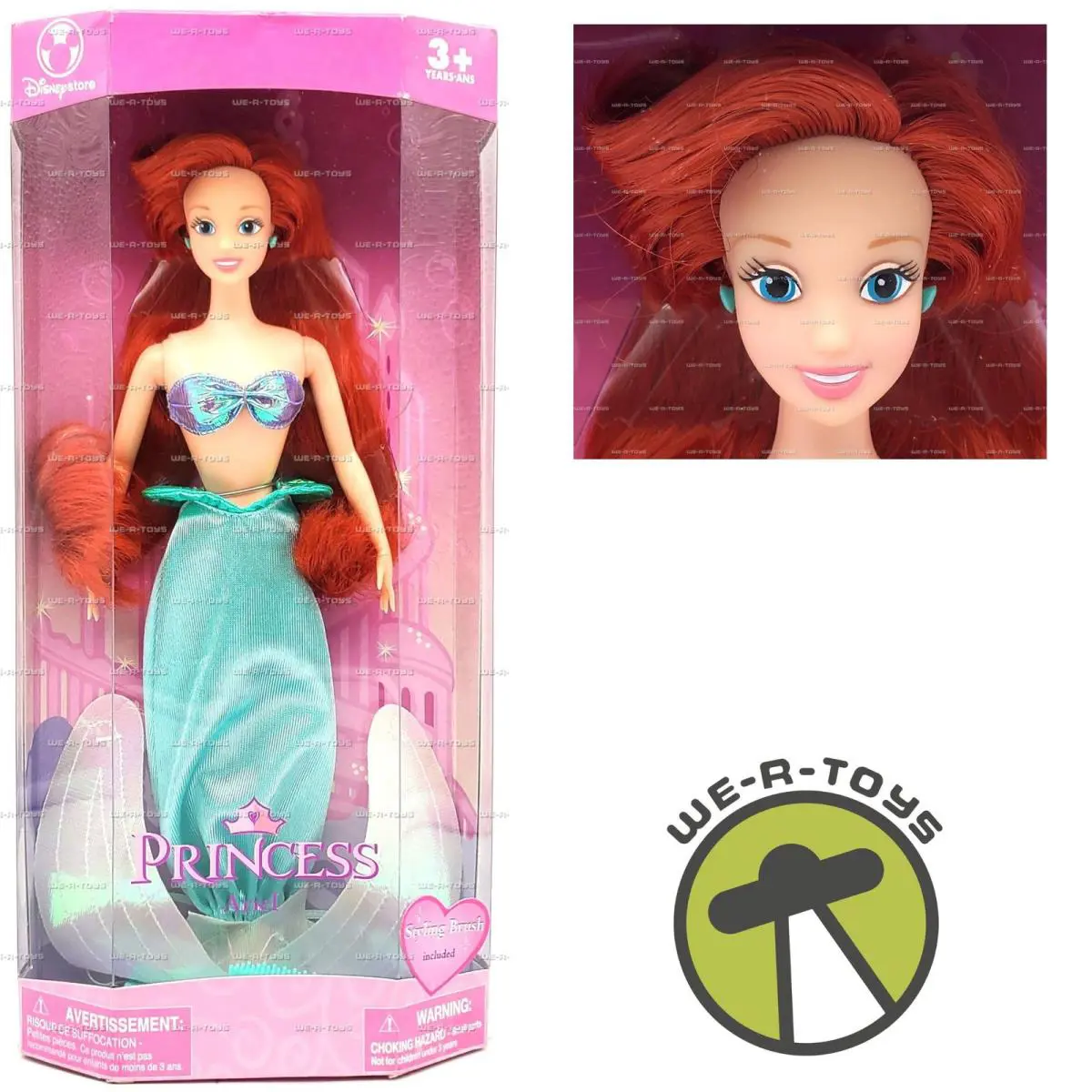 Disney Princess The Little Mermaid Ariel Doll with Styling Brush 35006