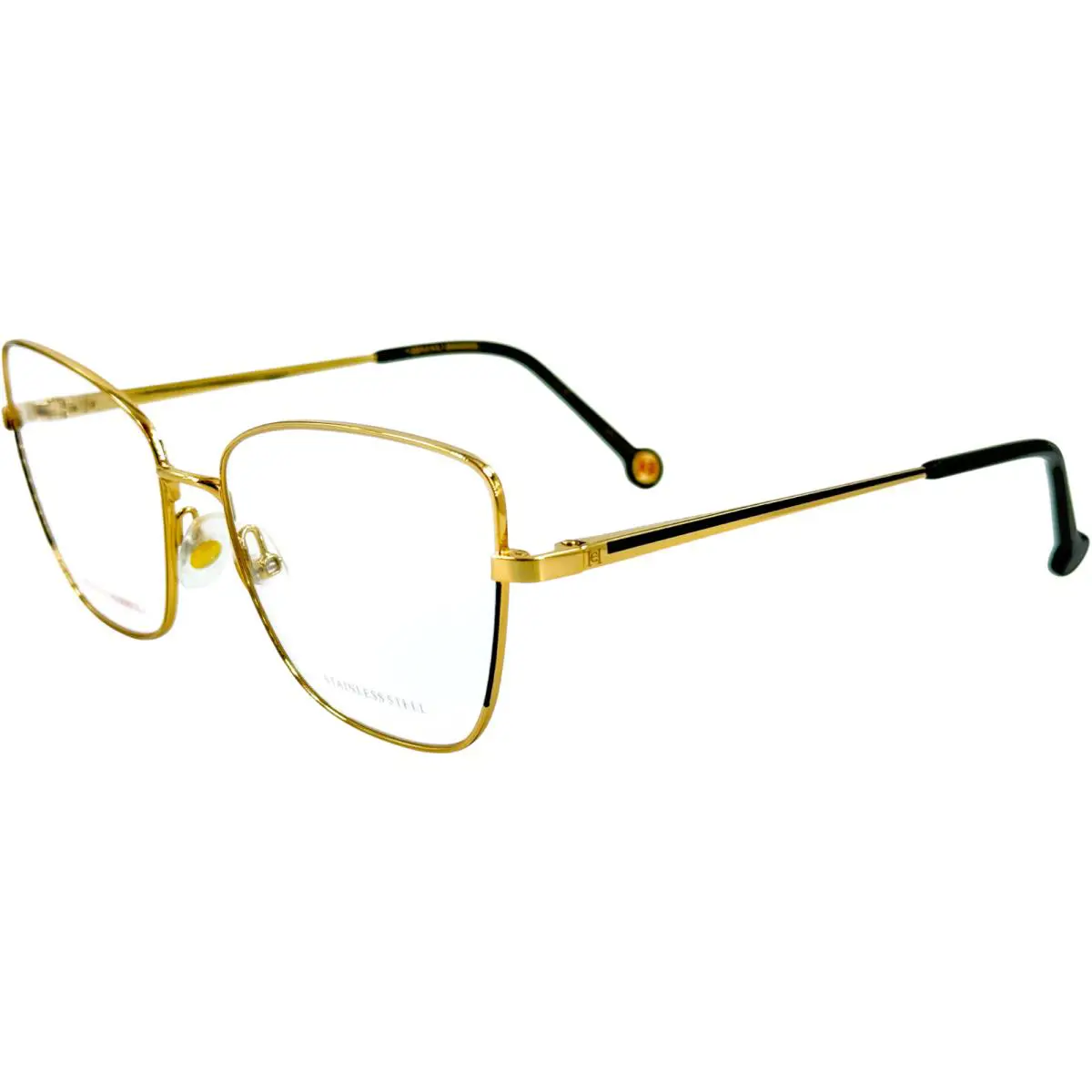 Carolina Herrera HER0209 Womens Metal Eyeglass Frame 02M2 Black Gold 56-17 - Frame: Black