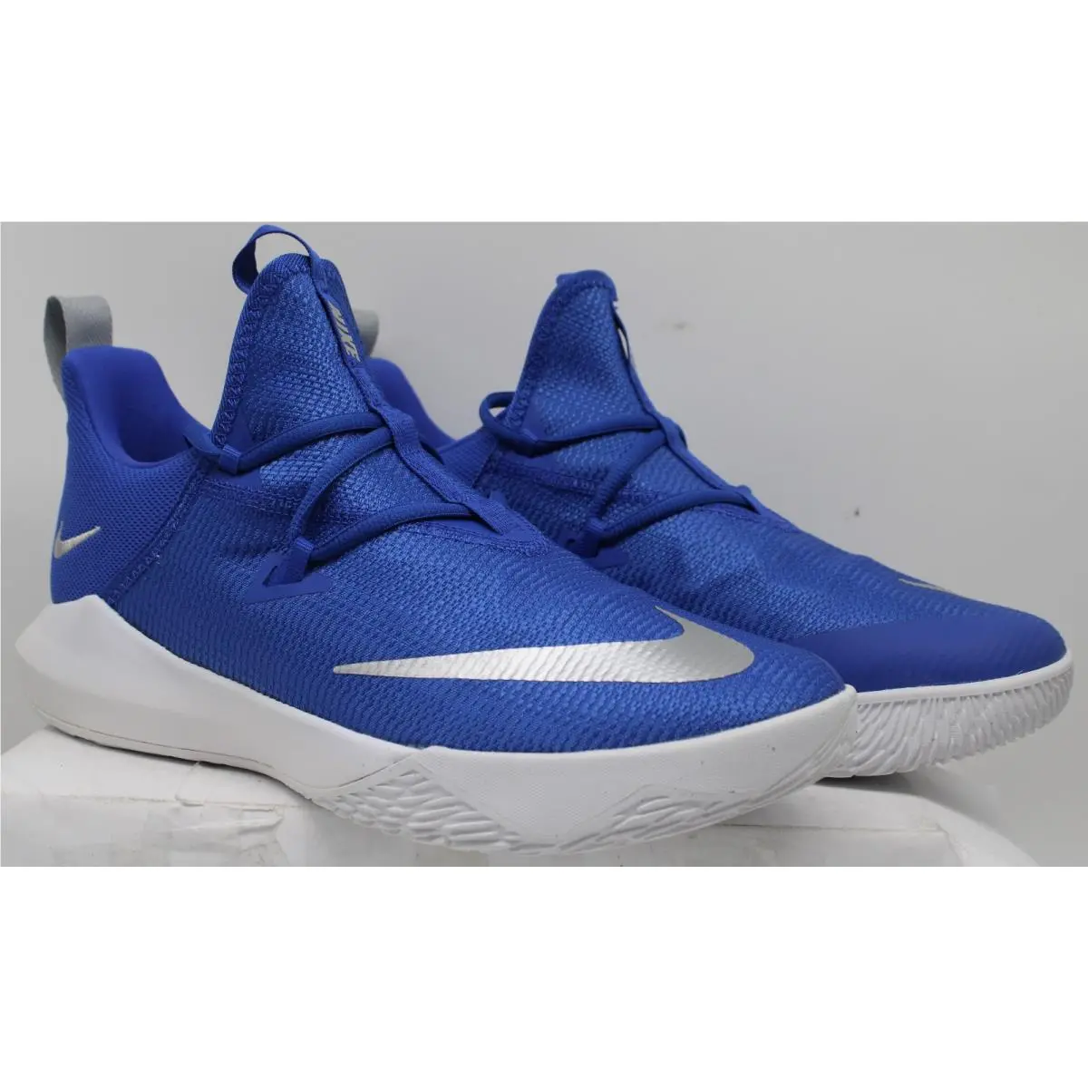 Nike Men`s Zoom Shift 2 TB Basketball Shoes Game Royal/silver SZ 10