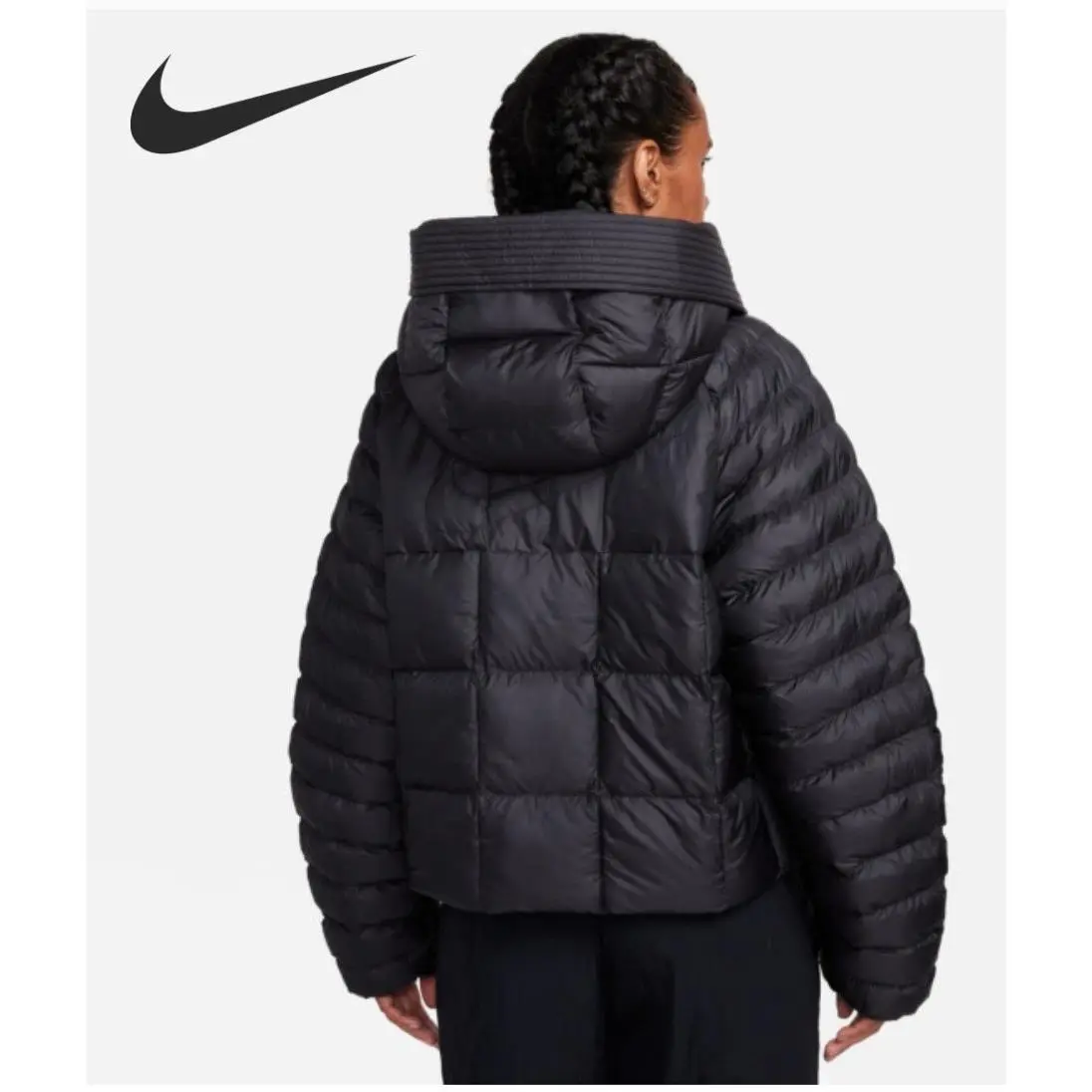 Nike clothing - Nike Sportswear Swoosh Puffer PrimaLoft Jacket - FB8729-010 - Black (UPC: 0196607991558) 4