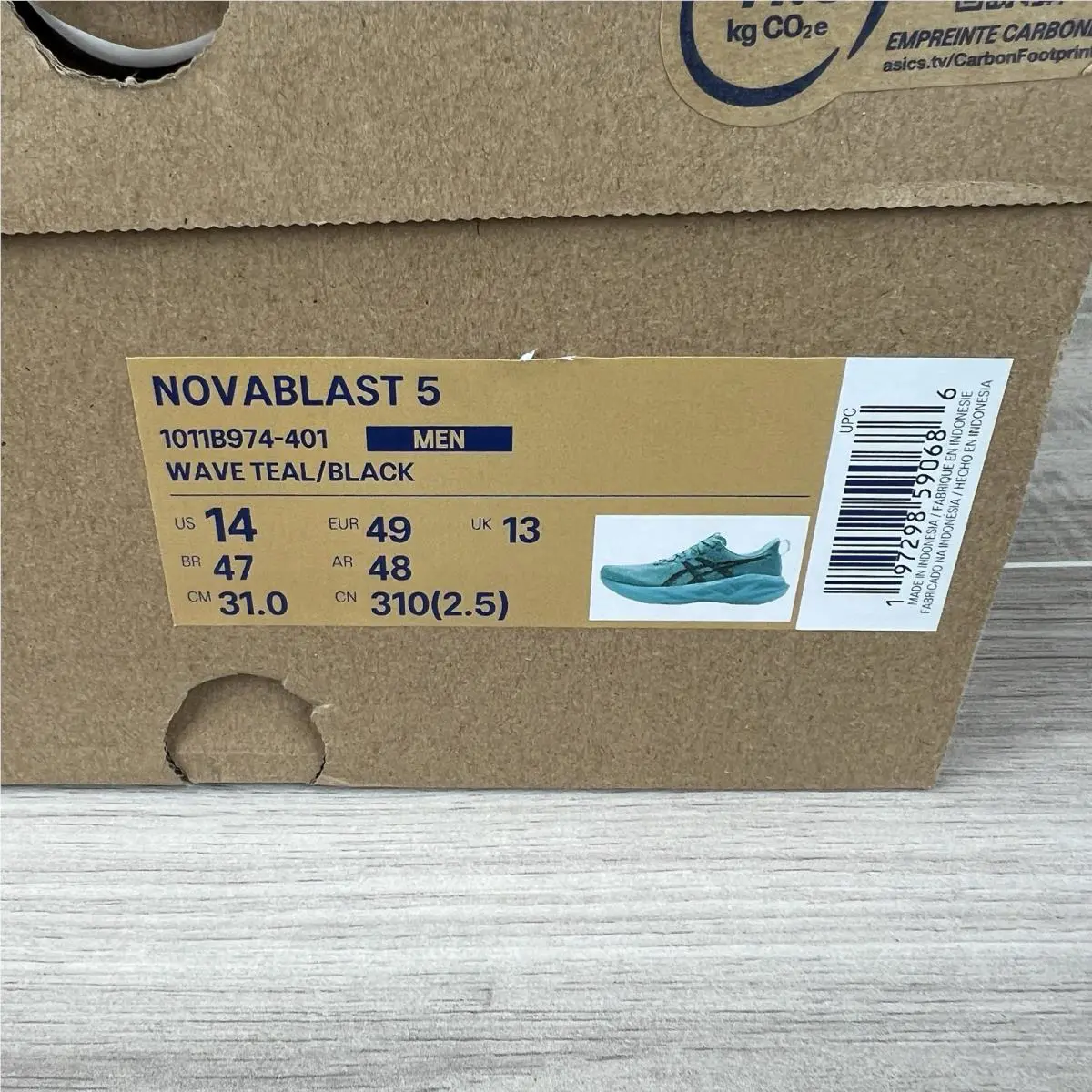 Asics shoes - ASICS Novablast 5 - Novablast - 1011B974-401 - Wave Teal/Black 8