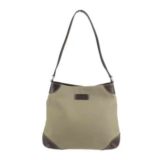 Gucci Guccissima Shoulder Bag Canvas and Leather Brown Khaki 248272