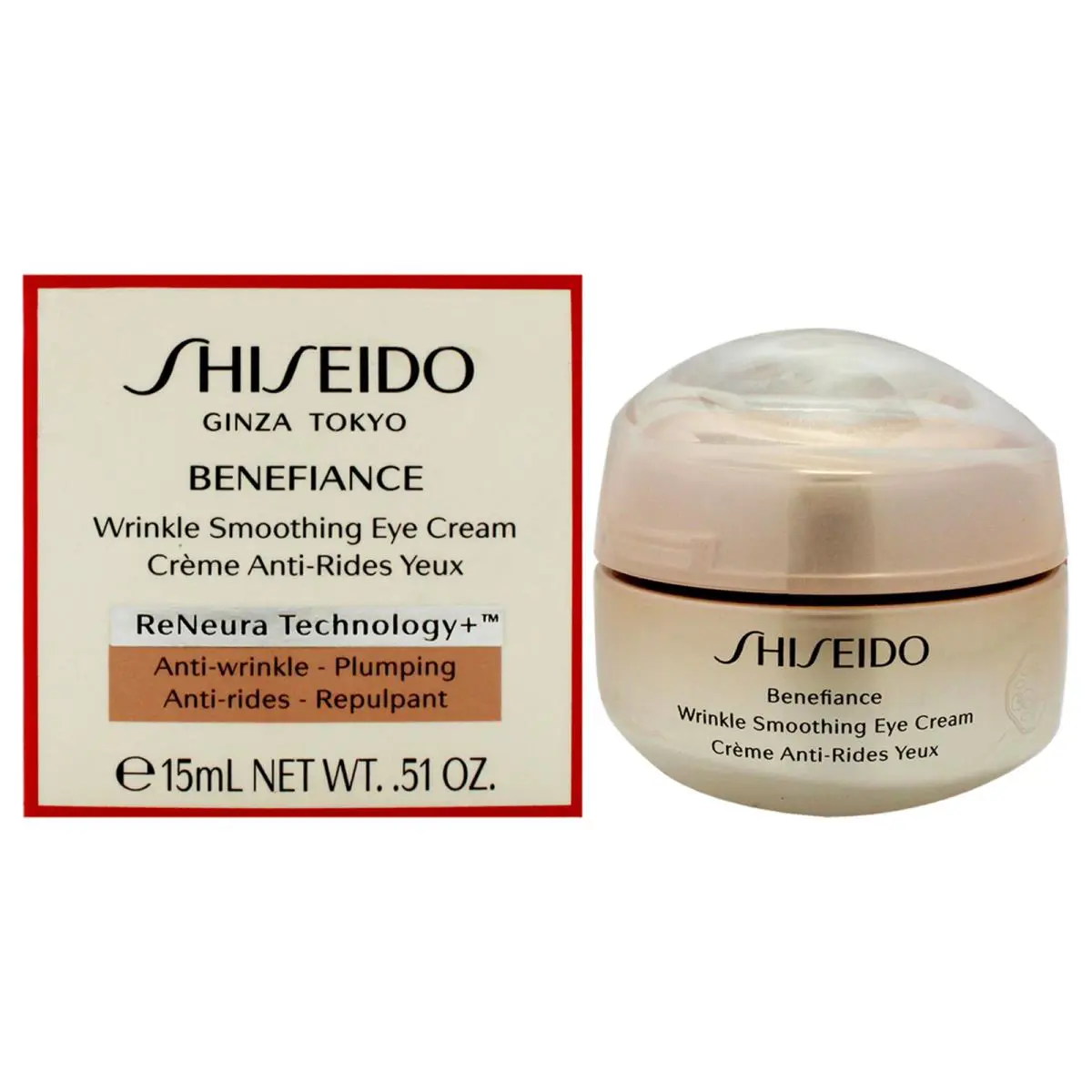 2 Pack Benefiance Wrinkle Smoothing Eye Cream  - 0.51 oz Tester by Shiseido
