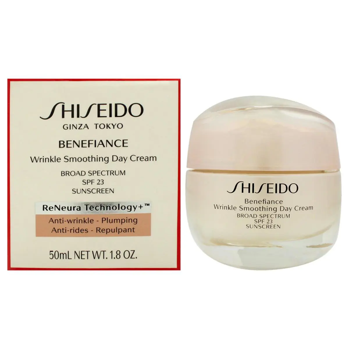 2 Pack  Benefiance Wrinkle Smoothing Day Cream Spf 23 - 1.8 oz Tester by Shiseido