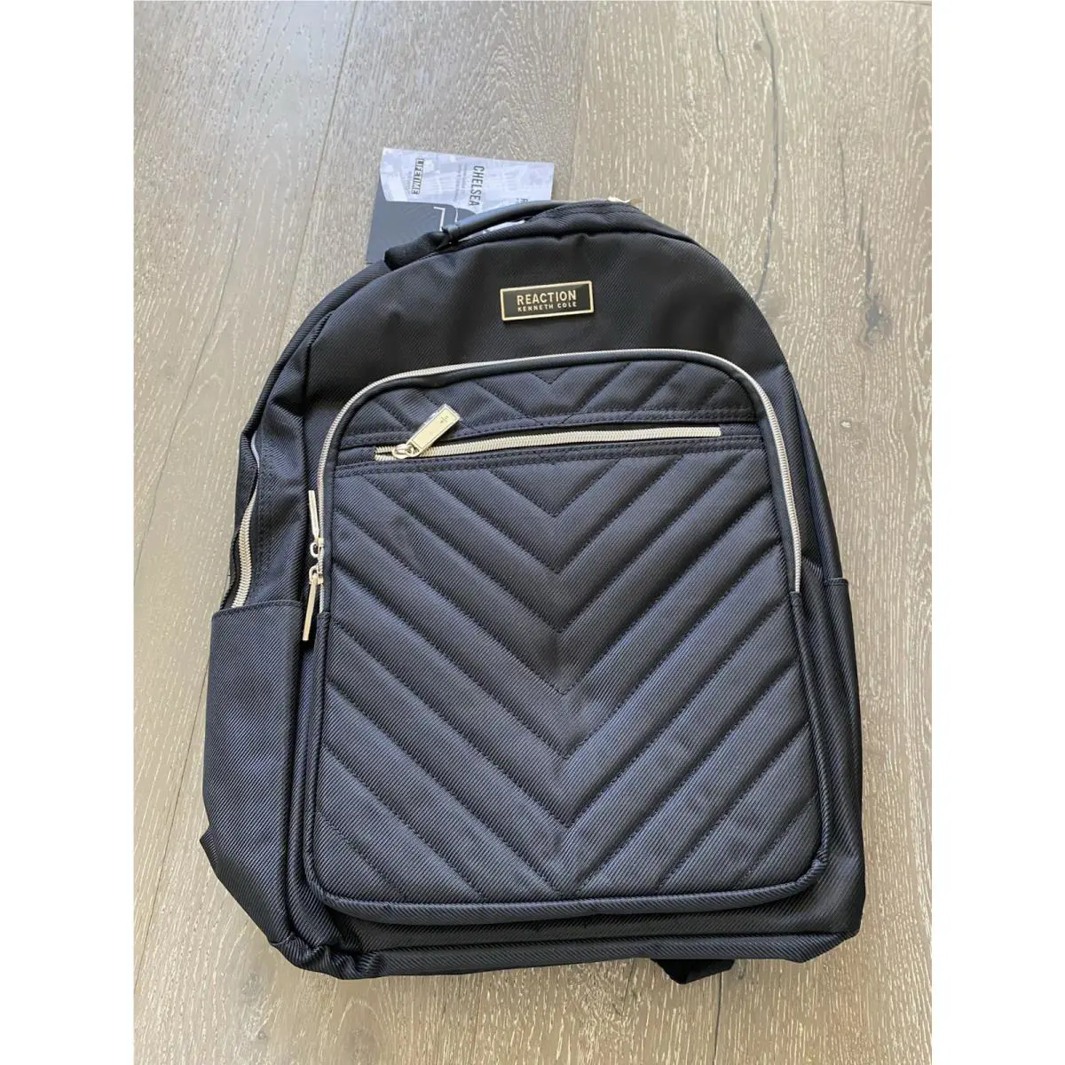 Kenneth Cole Reaction Chelsea Chevron Quilted 15-inch Laptop Backpack Black