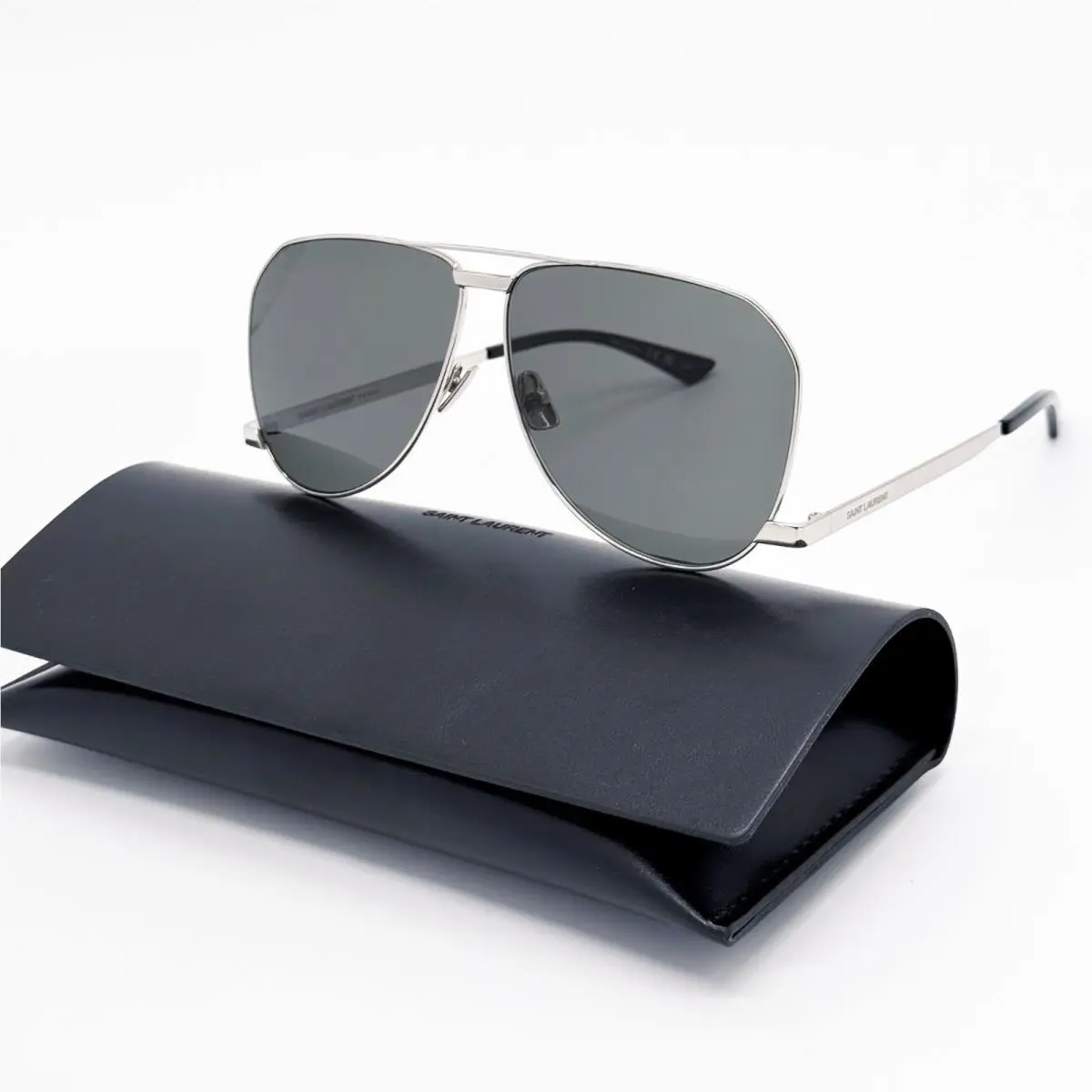 Saint Laurent Sunglasses SL690 Dust 002 Men Silver Eyewear SL 690 Dust 002 by Yves Saint Laurent