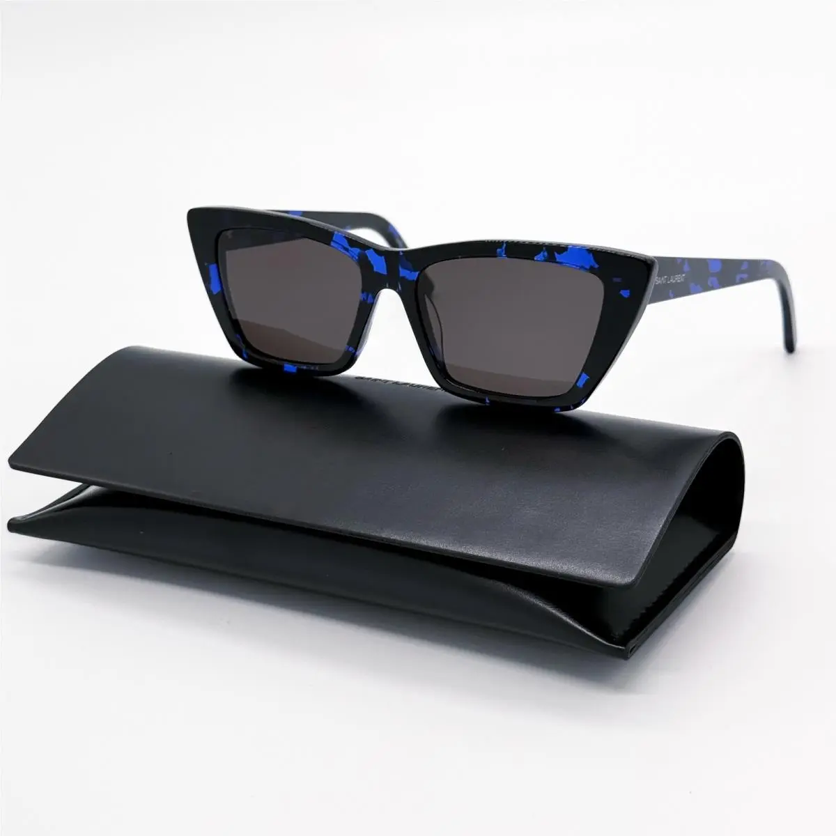 Saint Laurent SL 276 Mica 009 Cat Eye Black Blue Grey Women SL276 Sunglasses by Yves Saint Laurent