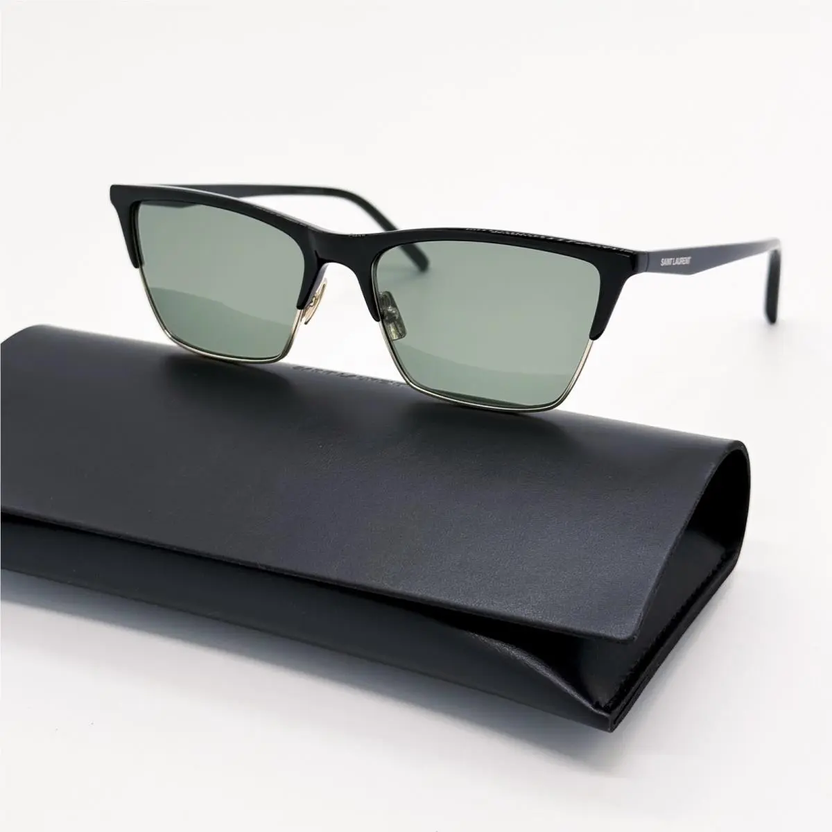 Saint Laurent SL767 001 Black Green Sunglasses Saint Laurent SL 767 001 by Yves Saint Laurent