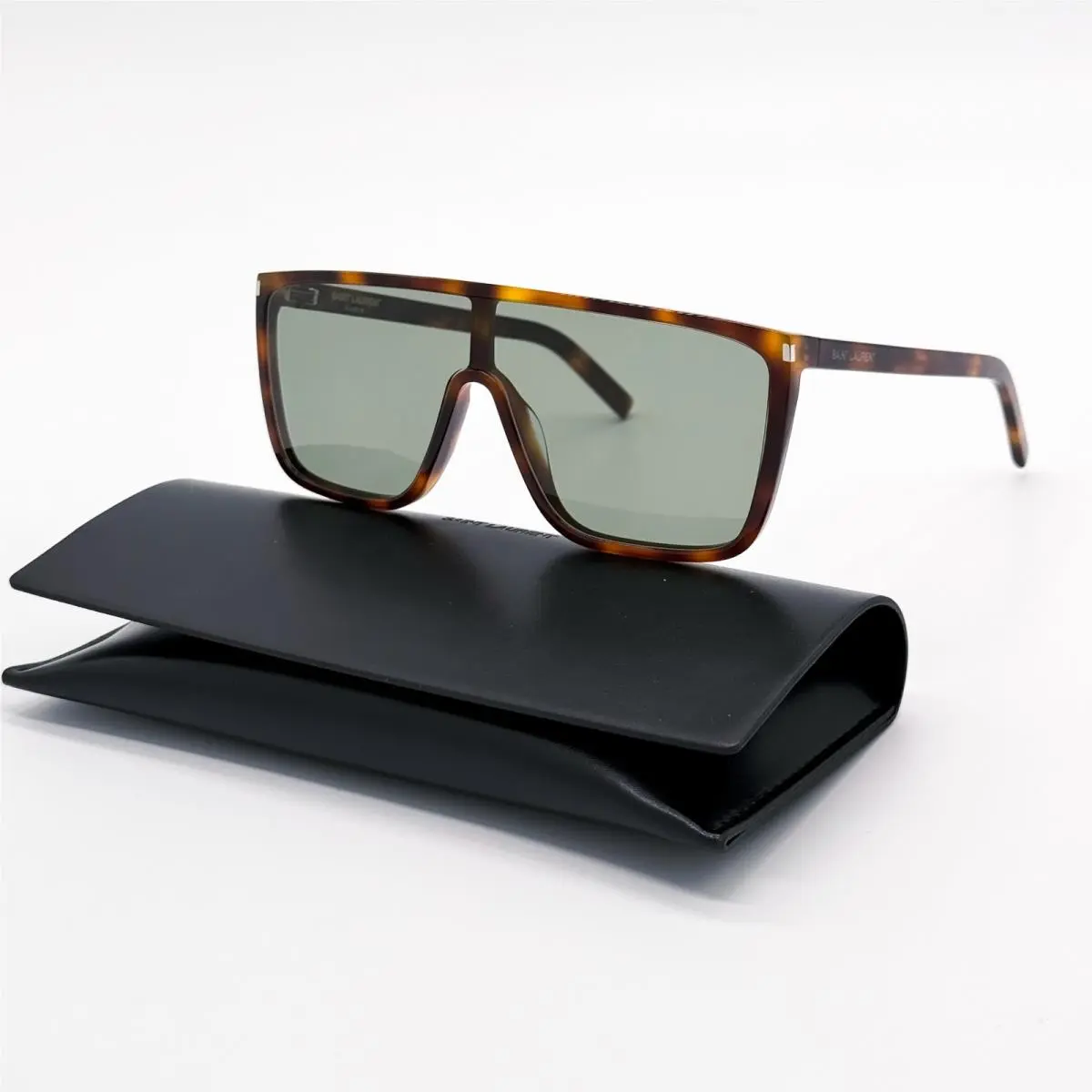Saint Laurent SL 364 Mask Ace 002 Unisex Sunglasses SL364 Brown Eyewear by Yves Saint Laurent