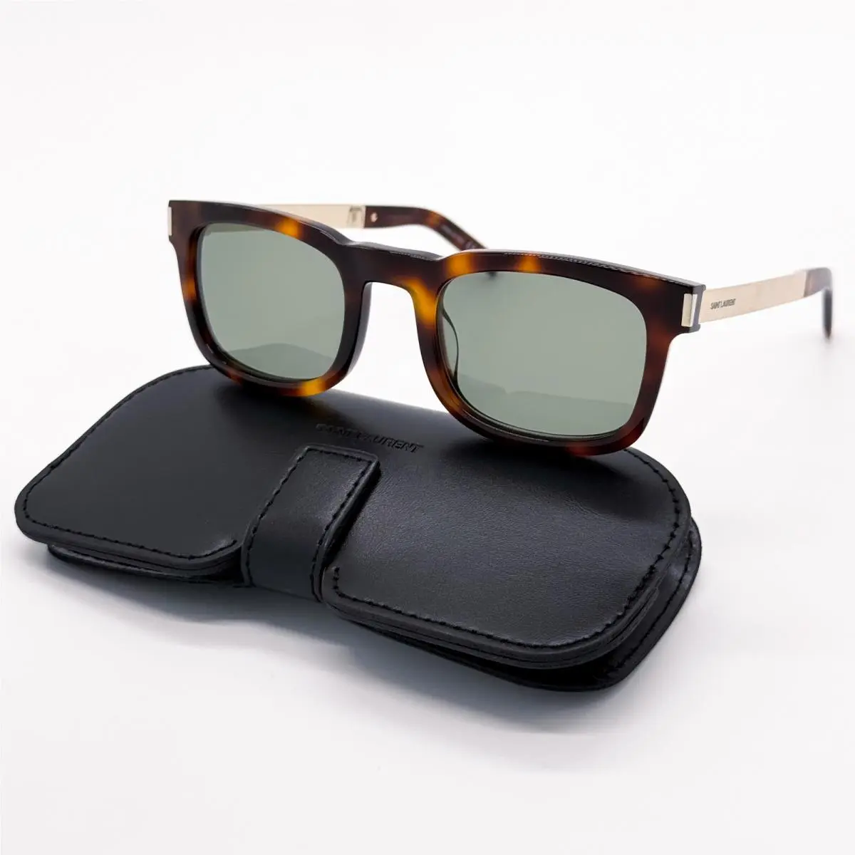 Saint Laurent SL 581 002 Havana Green Men Sunglasses Saint Laurent SL581 002 by Yves Saint Laurent