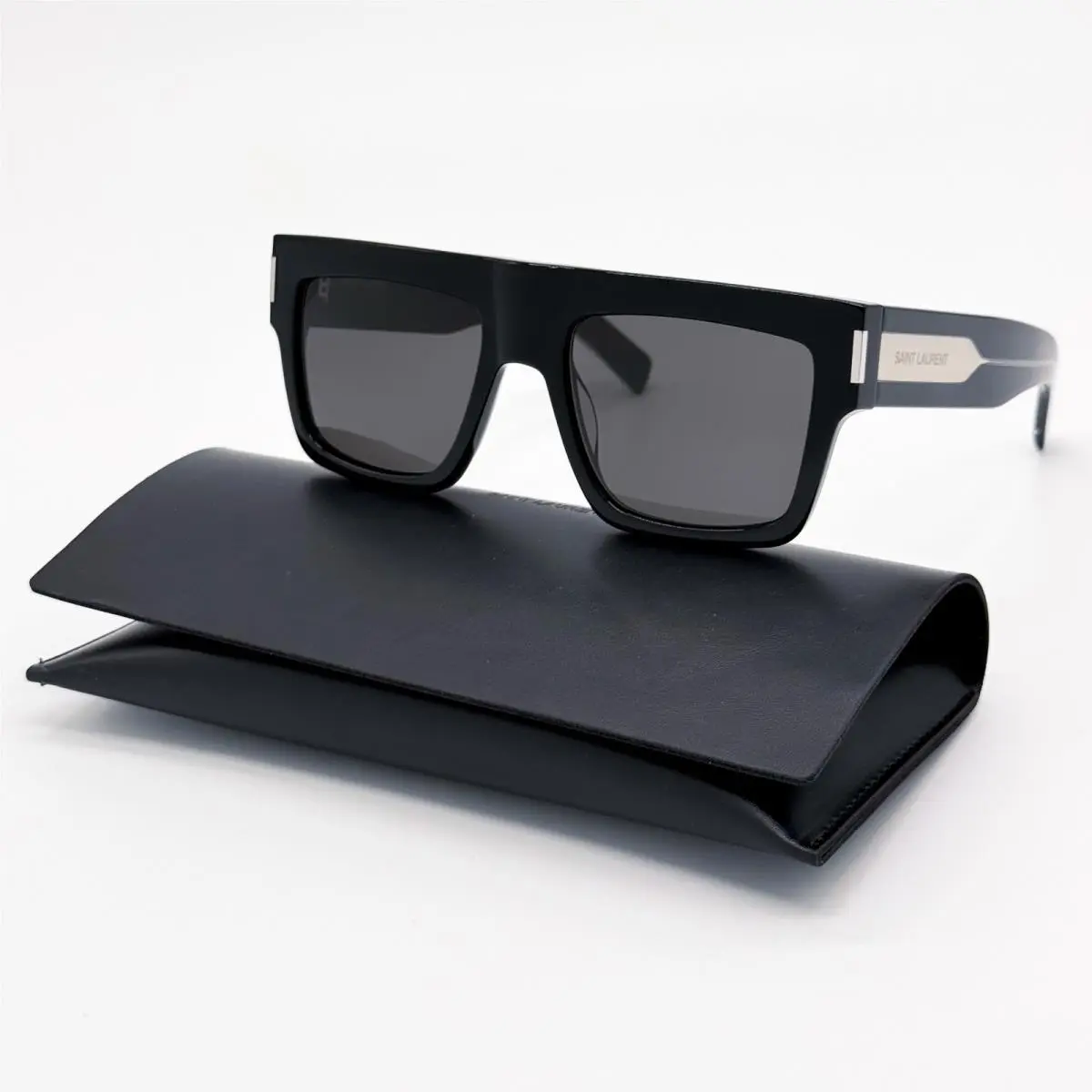 Saint Laurent SL628 001 Square Black Unisex SL 628 001 Sunglasses by Yves Saint Laurent