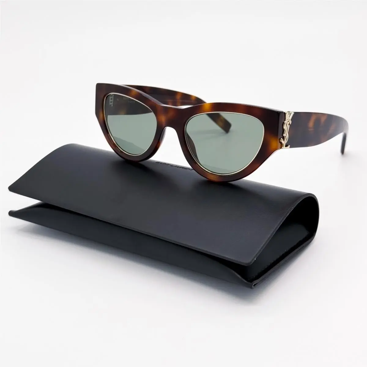 Saint Laurent SL M94 Rim 001 Sunglasses Women Cat Eye Havana SLM94 Rim 001 by Yves Saint Laurent