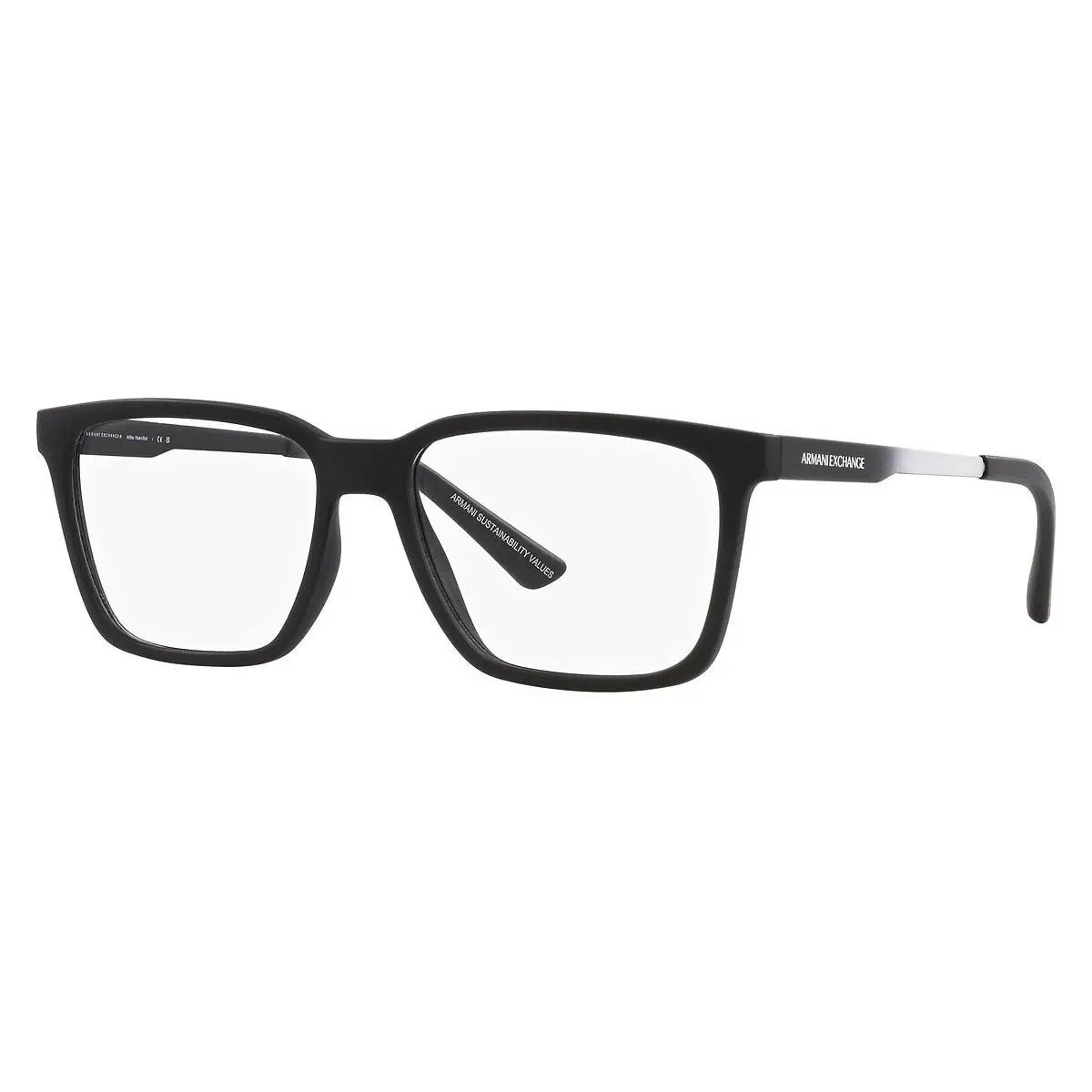 Rectangle Man Eyeglasses AX3103 8078 55mm Matte Black by Armani Exchange
