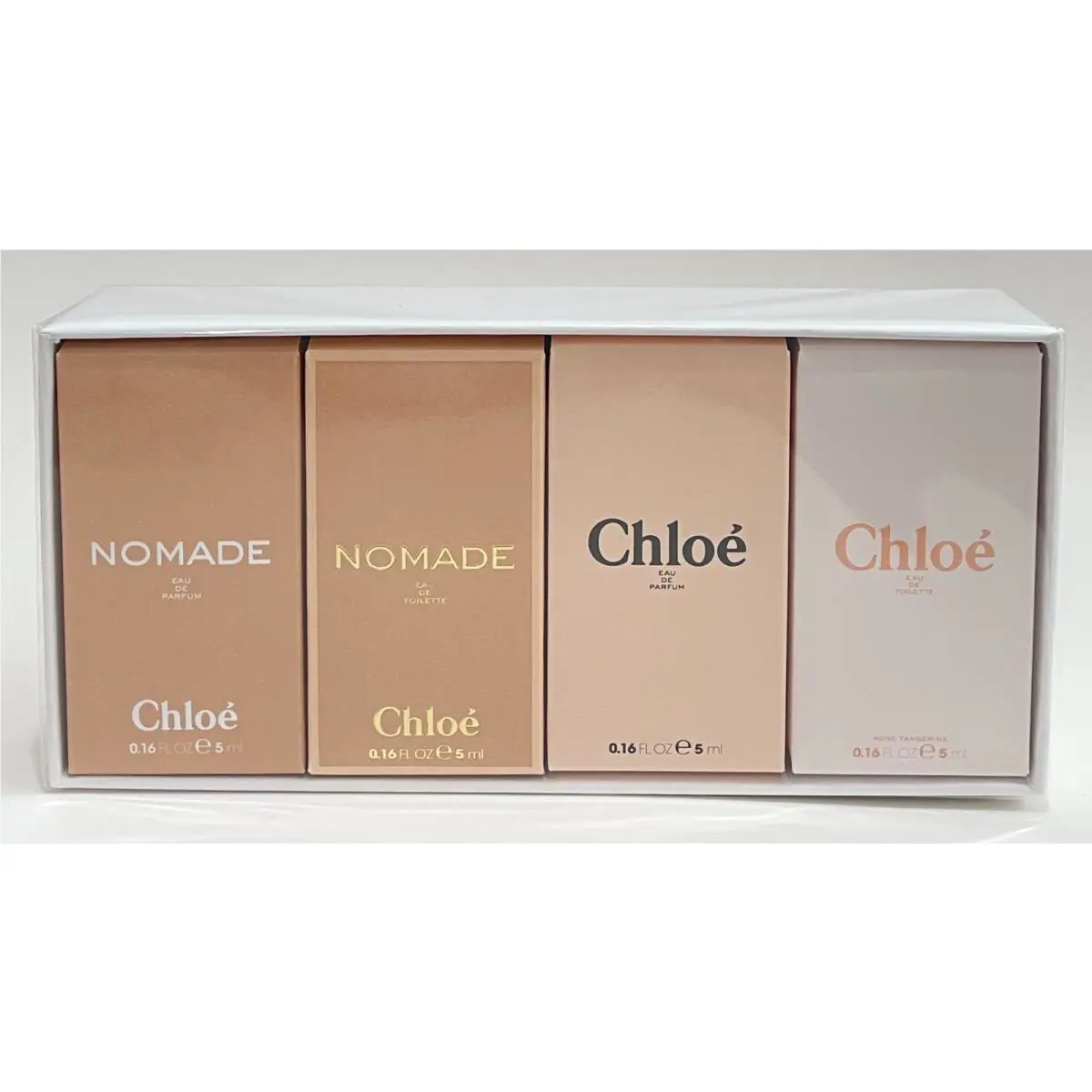 Chloe` 4pc Gift Set .16 oz 5 ml Each Mini Travel Size Splash