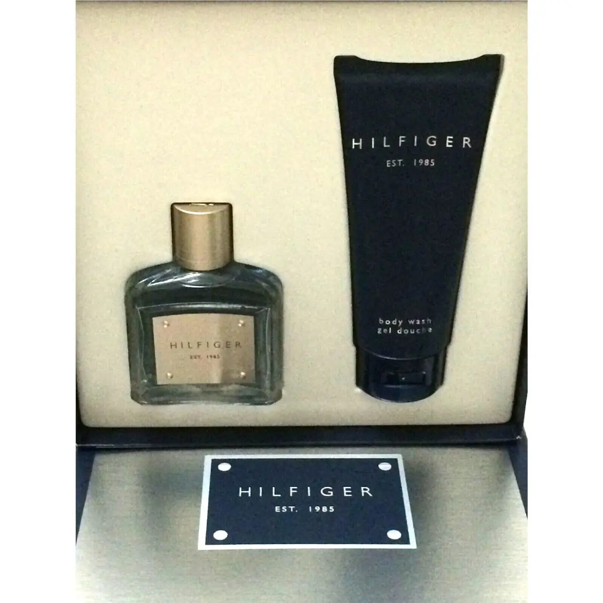 Tommy Hilfiger Est. 1985 For Men 2 pc Gift Sets: 1.7 oz Edt Spray +3.4 oz B.wash