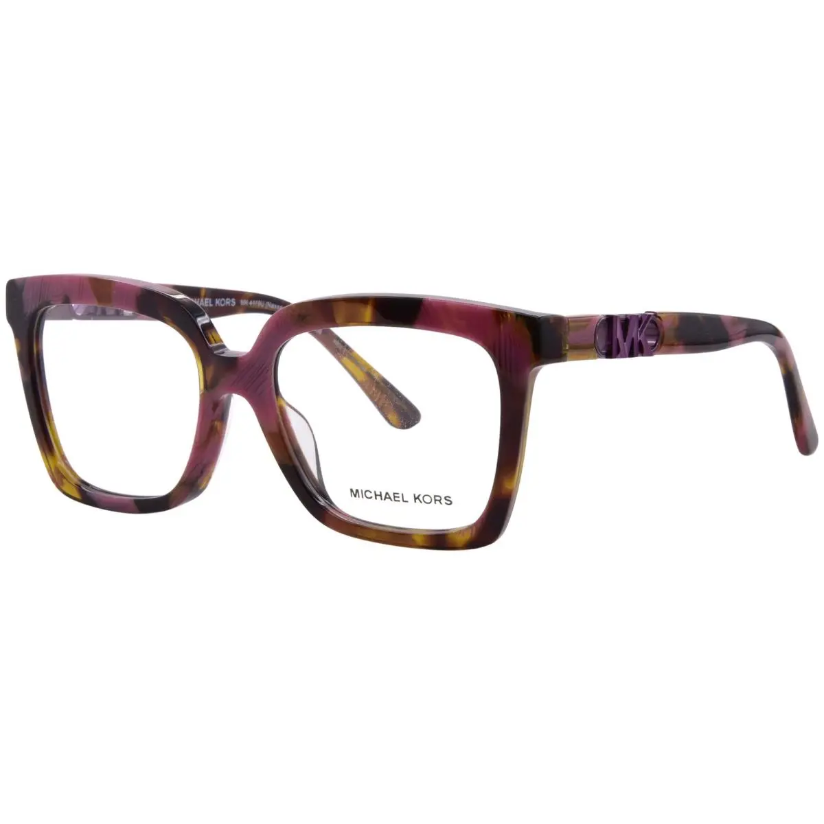 Michael Kors Nassau MK4119U 3998 Eyeglasses Women`s Plum Graphic Full Rim 53mm