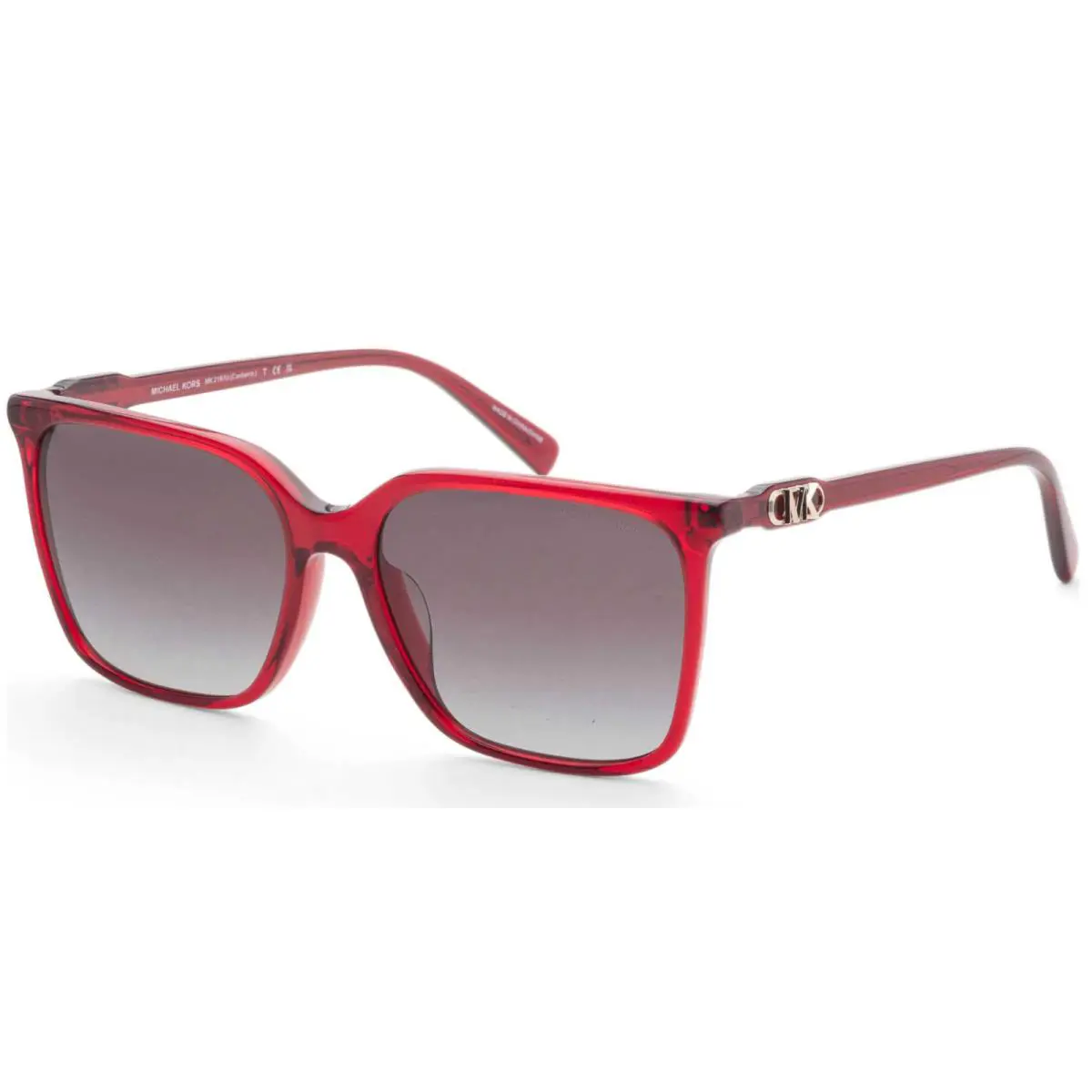 Michael Kors MK2197F 39558G Red Transparent / Dark Gray Gradient 58mm Sunglass